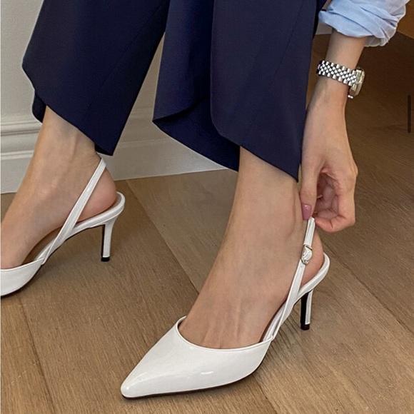 SAPPUN Twili Enamel Slingback Heel (WHITE) - Picture 8 of 15